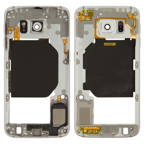 Середня частина корпусу для Samsung G920F Galaxy S6, біла