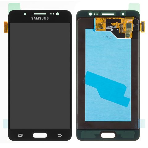 Дисплей для Samsung J510 Galaxy J5 2016 , чорний, без рамки, Original PRC , original glass