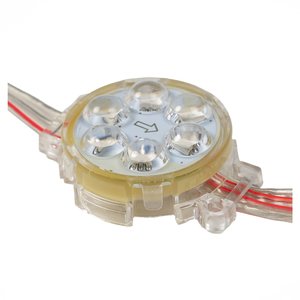 Комплект круглих LED модулів UCS1903, 6 світлодів SMD5050, 40 мм, IP67, 20 шт. 