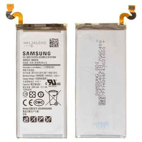 Акумулятор EB BN950ABE для Samsung N950F Galaxy Note 8, Li ion, 3,85 B, 3300 мАг, Original PRC 