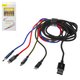USB кабель Baseus Rapid Series, USB тип-C, USB тип-A, micro-USB тип-B, Lightning, 120 см, 3,5 А, чорний, #CA1T4-A01