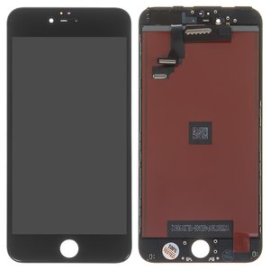 Дисплей для iPhone 6 Plus, черный, с рамкой, Copy, с пластиками камеры и датчика приближения, tianma