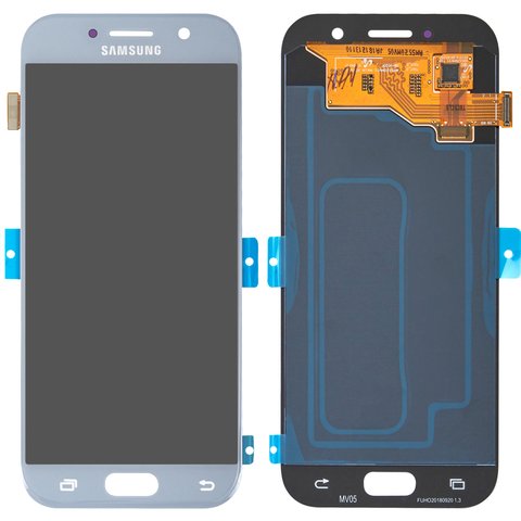 Дисплей для Samsung A520 Galaxy A5 2017 , голубой, без рамки, Original, сервисная упаковка, #GH97 19733C GH97 20135C