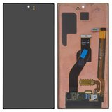 Дисплей для Samsung N970F Galaxy Note 10, черный, без рамки, Оригинал (переклеено стекло)
