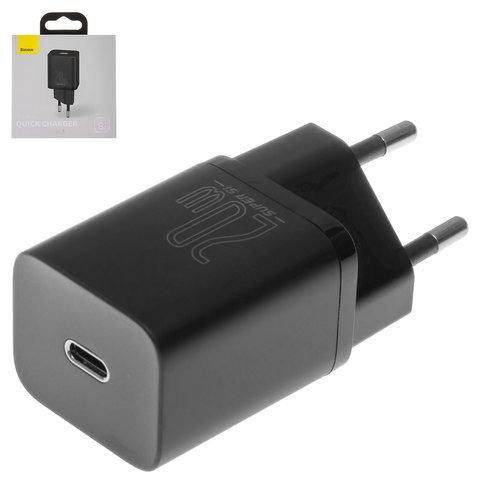 Сетевое зарядное устройство Baseus Super Si, 20 Вт, Quick Charge, черный, 1 порт, #CCSUP B01