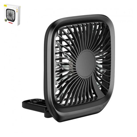 Вентилятор Baseus Foldable Vehicle mounted Backseat Fan, черный, c кабелем, пластик, на подголовник, #CXZD 01