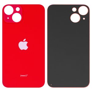 Задняя панель корпуса для iPhone 14, красная, не нужно снимать стекло камеры, big hole