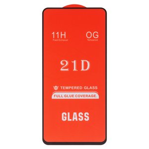 Защитное стекло для Xiaomi 12T, 12T Pro, совместимо с чехлом, Full Glue, без упаковки , черный, cлой клея нанесен по всей поверхности