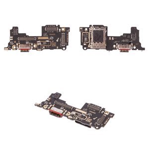 Шлейф для Xiaomi Poco F6 Pro, конектора зарядки, з компонентами, High Copy, плата зарядки