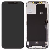 Дисплей для iPhone 12 Pro Max, черный, с рамкой, High Copy, (OLED), GX OEM soft