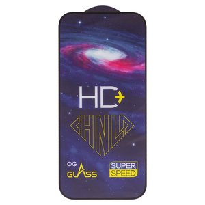 Защитное стекло HD+ для Apple iPhone 17 Pro, 0,33 мм 9H, совместимо с чехлом, Full Glue, черный