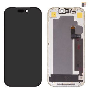 Дисплей для iPhone 17 Pro, черный, с рамкой, High Copy, OLED , GX OEM hard