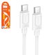 USB кабель Hoco X122, 2xUSB тип-C, 100 см, 60 Вт, белый, #6942007662253
