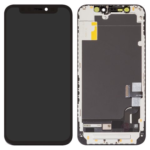 Дисплей для iPhone 12 mini, черный, с рамкой, Copy, без упаковки, TFT , ZY, LTPS HD+
