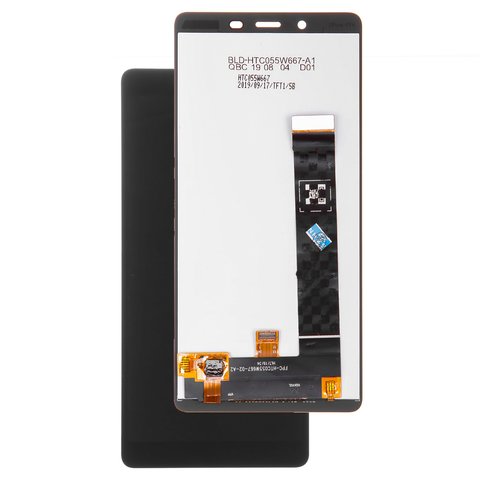 LCD compatible with Nokia 1 Plus, black, without frame 