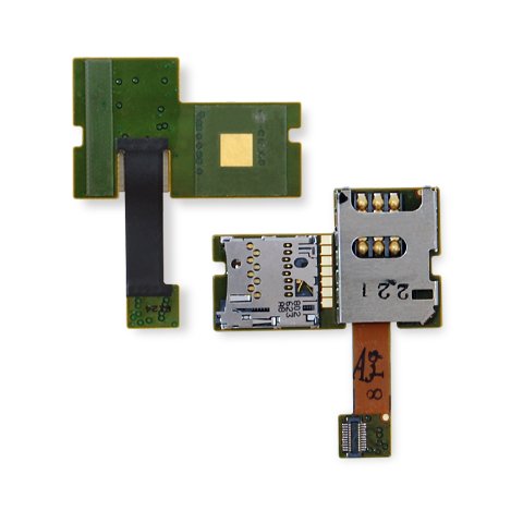 SIM Card Connector compatible with Nokia E51, with memory card connector, with flat cable 