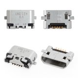 Charge Connector compatible with Nokia 502 Asha Dual Sim, (5 pin, micro USB type-B)