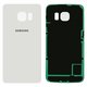 Panel trasero de carcasa puede usarse con Samsung G925F Galaxy S6 EDGE, blanco, 2.5D, Original (PRC)