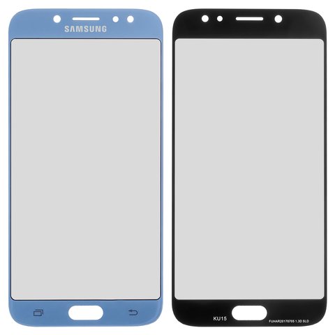 Vidrio de carcasa puede usarse con Samsung J730F Galaxy J7 2017 , plateado, azul claro