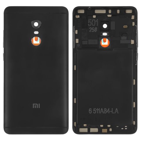 Panel trasero de carcasa puede usarse con Xiaomi Redmi Note 4, Redmi Note 4X, negra, con botones laterales, Original PRC , MediaTek