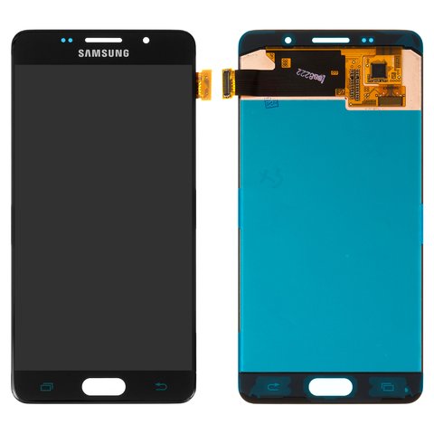 LCD compatible with Samsung A510 Galaxy A5 2016 , black, without frame, original change glass 