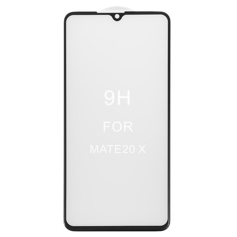Tempered Glass Screen Protector All Spares compatible with Huawei Mate 20X, 5D Full Glue, black, the layer of glue is applied to the entire surface of the glass, EVR L29 