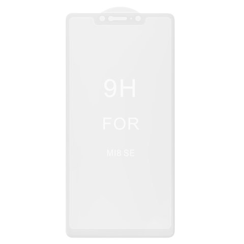 Tempered Glass Screen Protector All Spares compatible with Xiaomi Mi 8 SE 5.88", 5D Full Glue, white, the layer of glue is applied to the entire surface of the glass, M1805E2A 
