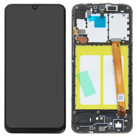 Pantalla LCD puede usarse con Samsung A202 Galaxy A20e, negro, con marco, Original PRC , original glass