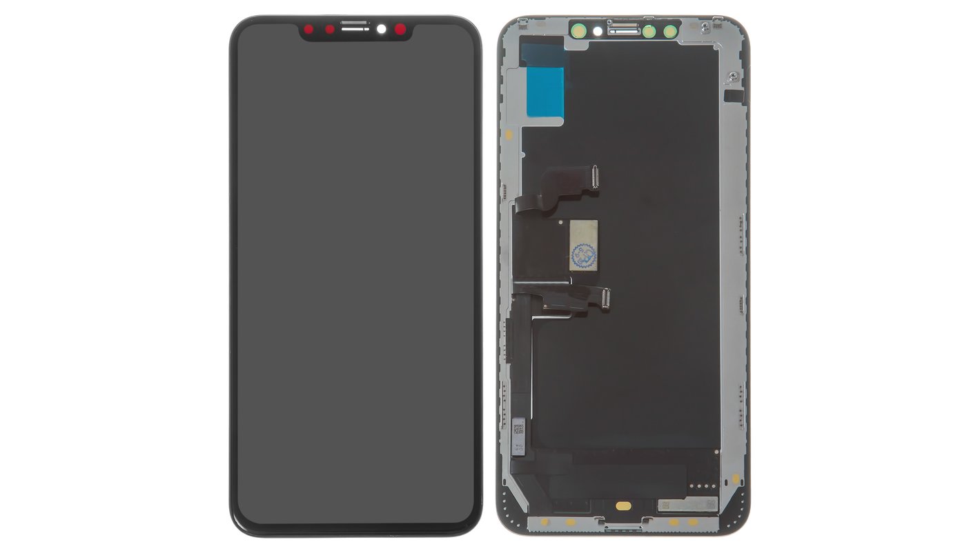 Pantalla LCD puede usarse con iPhone XS Max, negro, con marco, HC, (OLED),  GX OEM hard - All Spares