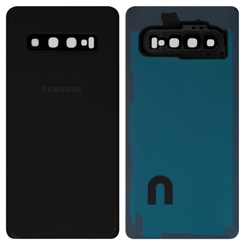 Housing Back Cover compatible with Samsung G973 Galaxy S10, black, with camera lens 