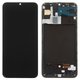 LCD compatible with Samsung A307 Galaxy A30s, (black, with frame, High Copy, with wide edge, (OLED))
