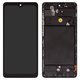 Pantalla LCD puede usarse con Samsung A715 Galaxy A71, negro, con marco, High Copy, con borde ancho, (OLED)