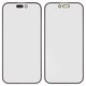 Housing Glass compatible with iPhone 14 Pro, (with OCA film, black)