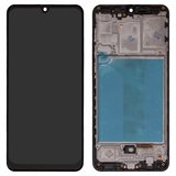 Дисплей для Samsung A315 Galaxy A31, черный, с рамкой, High Copy, original LCD size, (OLED)