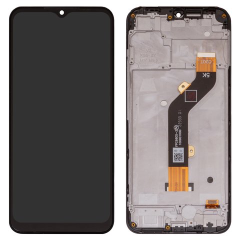 LCD compatible with Tecno Spark 8C, black, with frame, Original PRC , KG5k, KG5j  #FPC6605 2