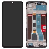 LCD compatible with Realme C51, (black, with frame, Original (PRC))