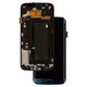 LCD compatible with Samsung G925F Galaxy S6 EDGE, (dark blue, with frame, original (change glass) )