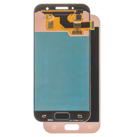 LCD compatible with Samsung A320 Galaxy A3 2017 , pink, without frame, original change glass 