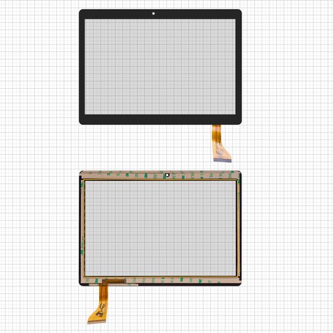 Touchscreen compatible with China Tablet PC 9,6"; Nomi C09600 Stella 9,6” 3G, black, type 1, 222 mm, 50 pin, 156 mm, 9.6 "  #MF 808 096F FPC MF 883 096F FPC MJK 0419 FPC MK096 419