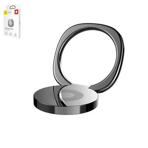 Holder Baseus Privity, ring, adhesive base, black, metal  #SUMQ 01
