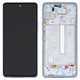 LCD compatible with Samsung A536 Galaxy A53 5G, (dark blue, with frame, Original, service pack) #GH82-28025C