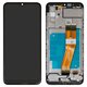 LCD compatible with Samsung A037G Galaxy A03s, (black, with frame, Original (PRC), with yellow cable, (162x72 mm))