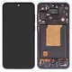 LCD compatible with Samsung A556 Galaxy A55, (black, with frame, Original (PRC))