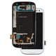 Pantalla LCD puede usarse con Samsung I9300i Galaxy S3 Duos, I9301 Galaxy S3 Neo, blanco, con marco, original (vidrio reemplazado)
