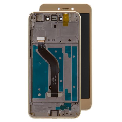 Pantalla LCD puede usarse con Huawei P8 Lite 2017 , P9 Lite 2017 , dorado, con marco, High Copy, PRA LA1, PRA LX2, PRA LX1, PRA LX3