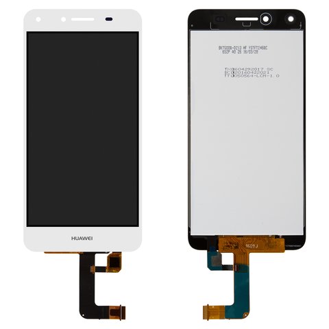 Pantalla LCD puede usarse con Huawei Y5 II, blanco, Logo Huawei, sin marco, Original PRC , CUN U29 CUN L21
