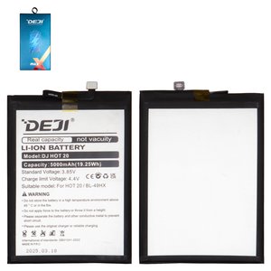 Batería Deji BL 49HX puede usarse con Infinix Hot 20 5G X666 , Li ion, 3.85 V, 5000 mAh