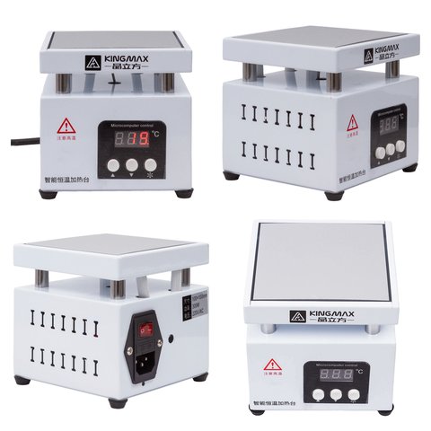 Plataforma de precalentamiento Kingmax HOTB 10, para reparar placas base, 10*10cm, 40 400°С, 300W