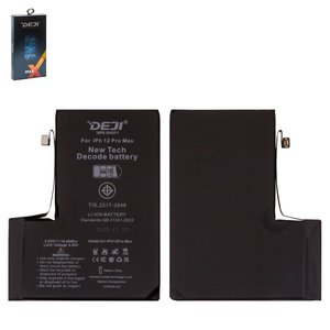Batería Deji puede usarse con Apple iPhone 12 Pro Max, Li ion, 3.83 V , 4410 mAh, mayor capacidad, sin mensaje de error, decode battery