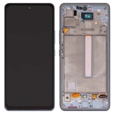 Pantalla LCD puede usarse con Samsung A536 Galaxy A53 5G, azul, con marco, High Copy, original LCD size, OLED 